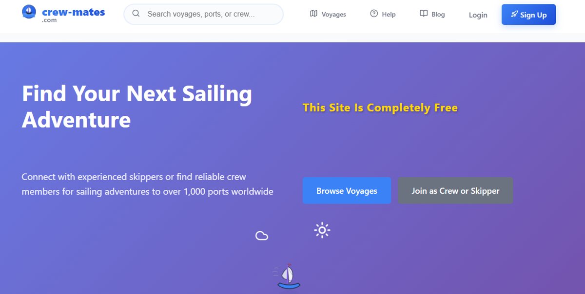Crew-Mates.com: The Free, No-Nonsense Way to Find Crew and Get Sailing